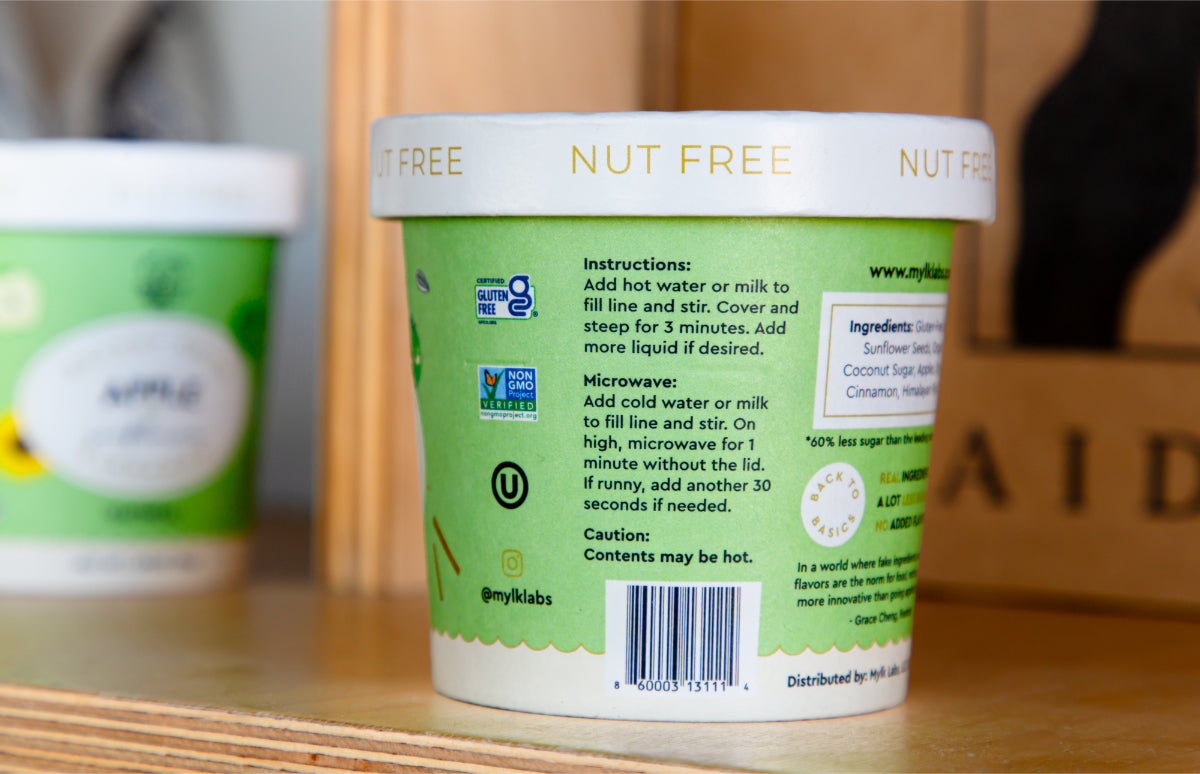 Mylk Labs Oatmeal - Homemade Gluten Free Instant Oatmeal