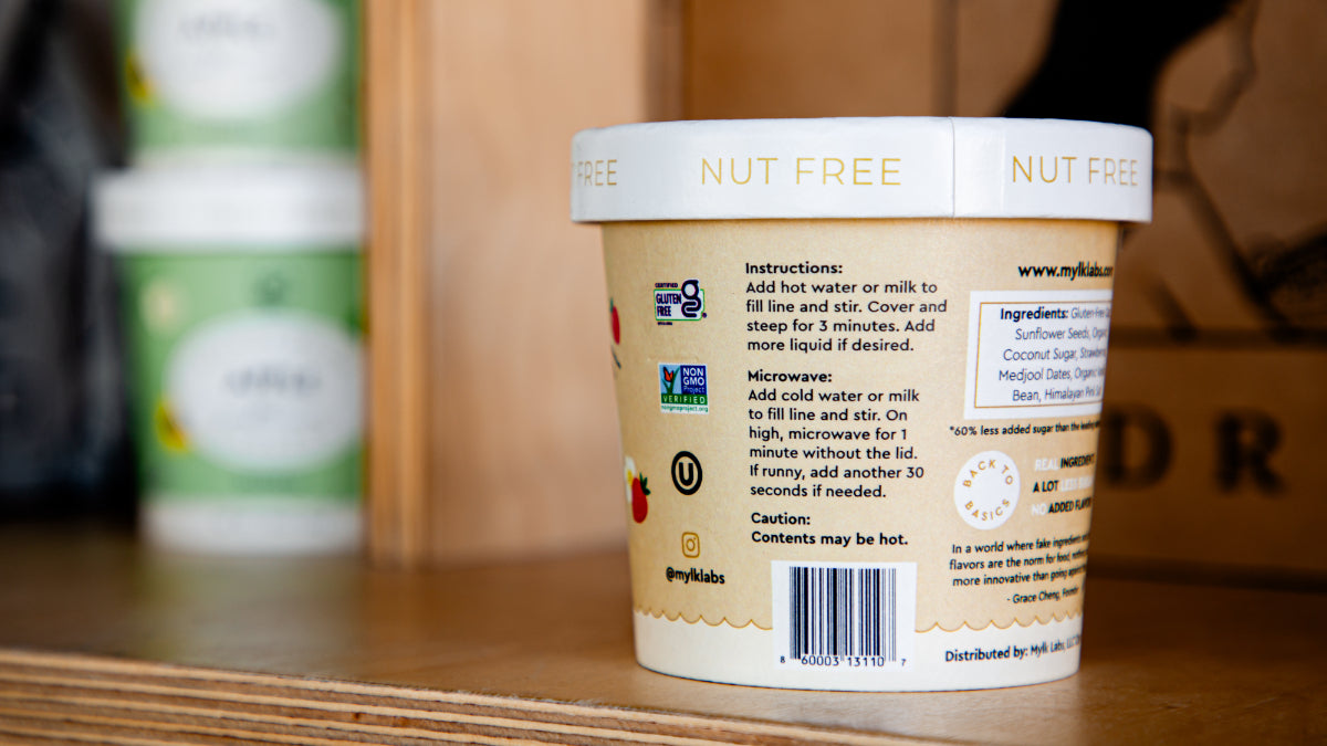 Mylk Labs Oatmeal - Homemade Gluten Free Instant Oatmeal