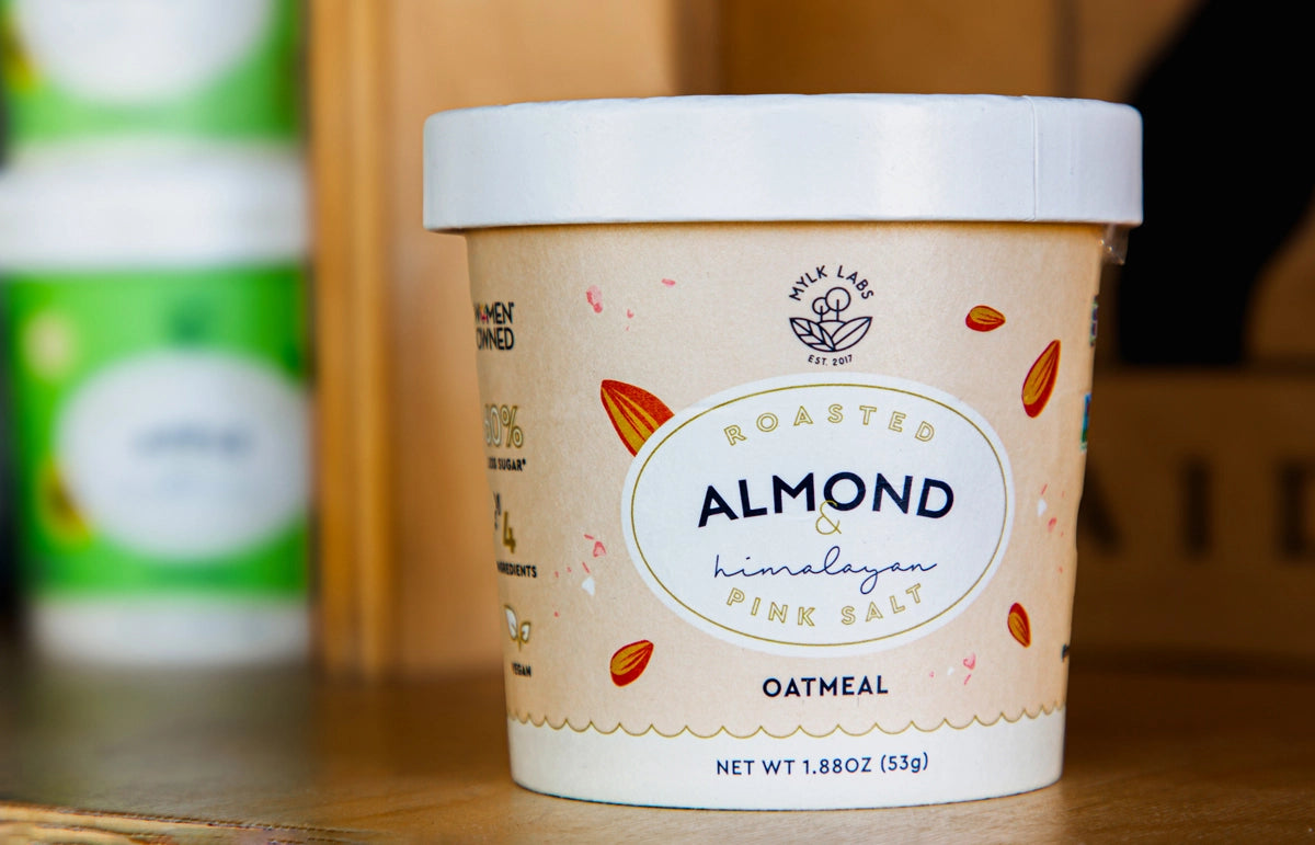 Mylk Labs Oatmeal - Homemade Gluten Free Instant Oatmeal Almond Pink Salt Oatmeal