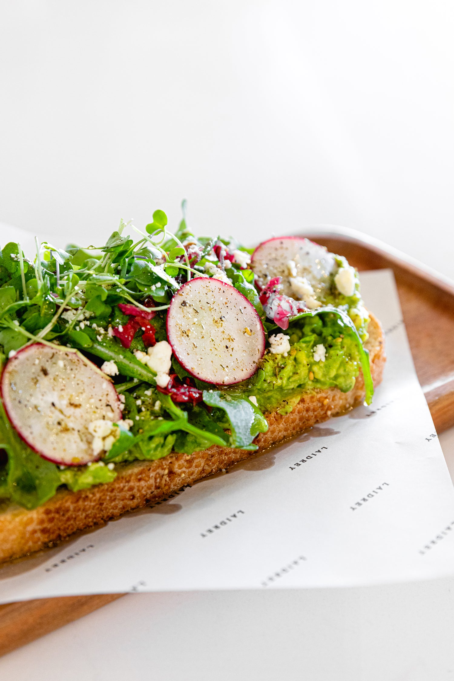 Avocado Toast With Greens and Radishes - Agoura Hills Coffee Shop Brunch