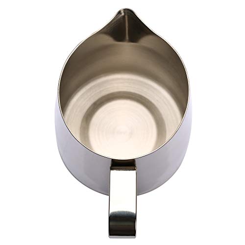 Milk Frother Cup and Pitcher —Dianoo Espresso Milk Frother Cup and Pitcher Stainless Steel Coffee Latte Art Cup, Silver