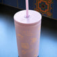 Lavender 16 oz insulated stainless steel tumbler with custom artwork