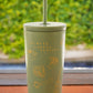 Reusable insulated cold cup for iced coffee and tea