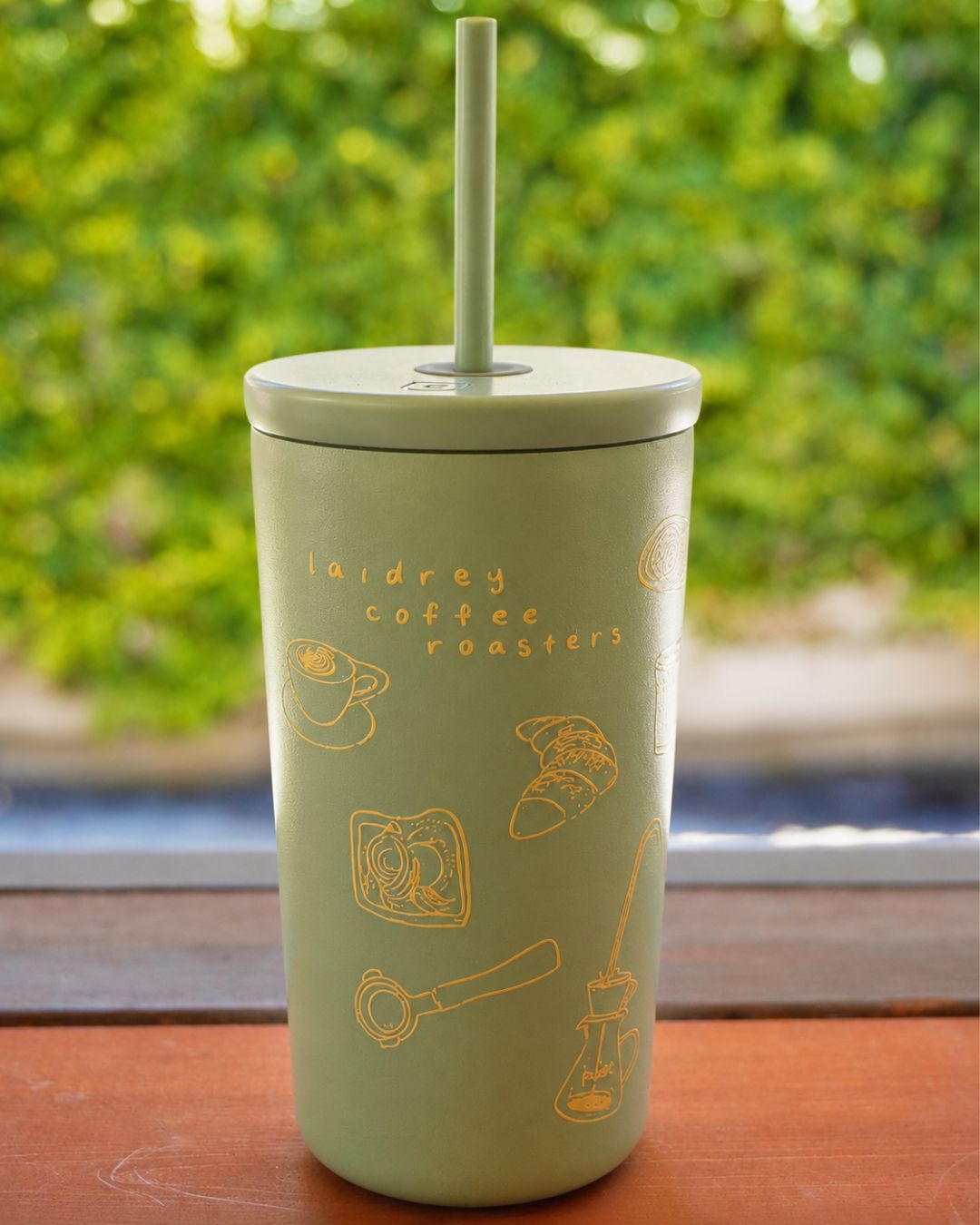 Reusable insulated cold cup for iced coffee and tea