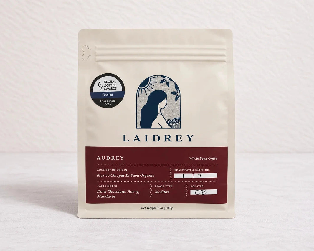 Audrey Mexico Chiapas coffee by Laidrey, 12 oz bag of organic whole bean coffee from Cafe Delas Ki-Saya