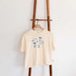 Cropped Tee - Cream Laidrey Sketched Coffee Tee 