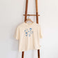 Cropped Tee - Cream Laidrey Sketched Coffee Tee 