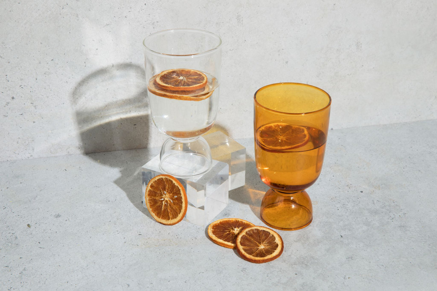 Glass Drinking Cup – Clear or Amber