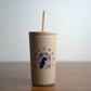 Iced Coffee Cup With Lid and Straw 