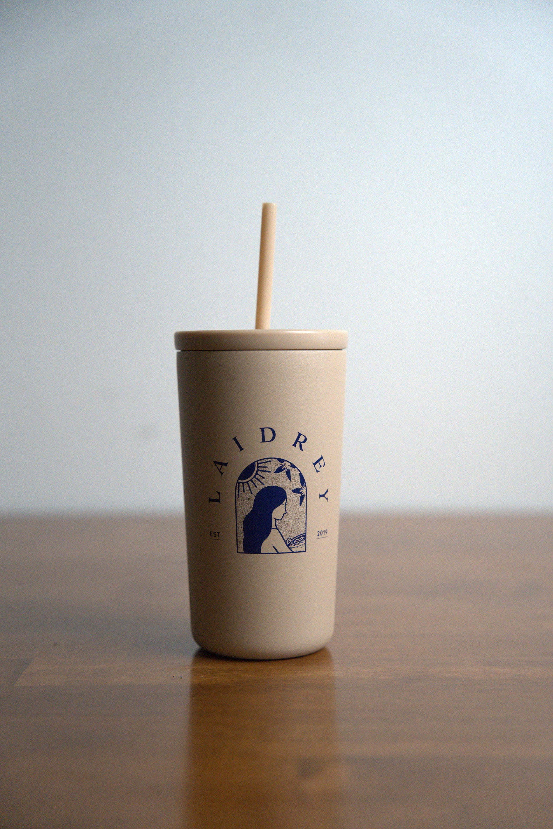 Iced Coffee Cup With Lid and Straw 