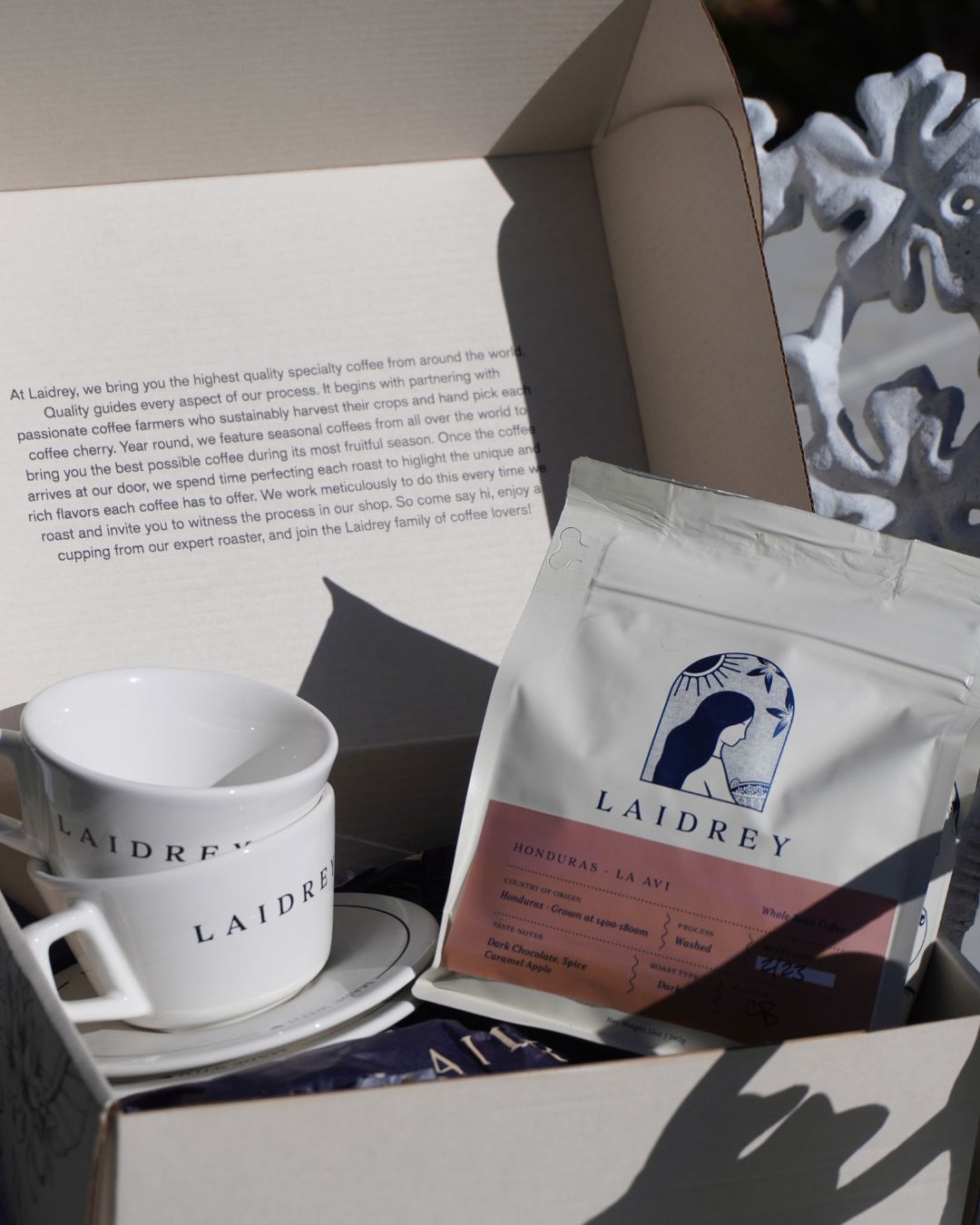 elegant cup set included in Mother’s Day gift box by Laidrey