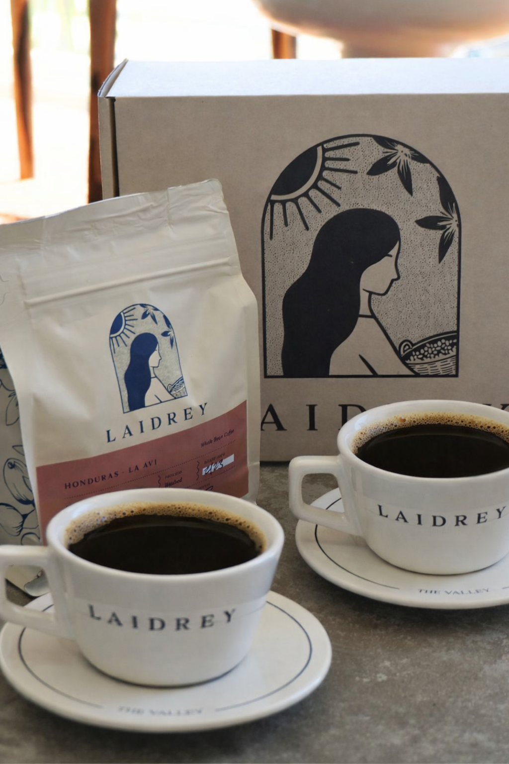 Mother’s Day gift box by Laidrey ready to gift with coffee and cups