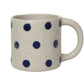 14 oz reactive glaze stoneware coffee mug with bluebell floral pattern