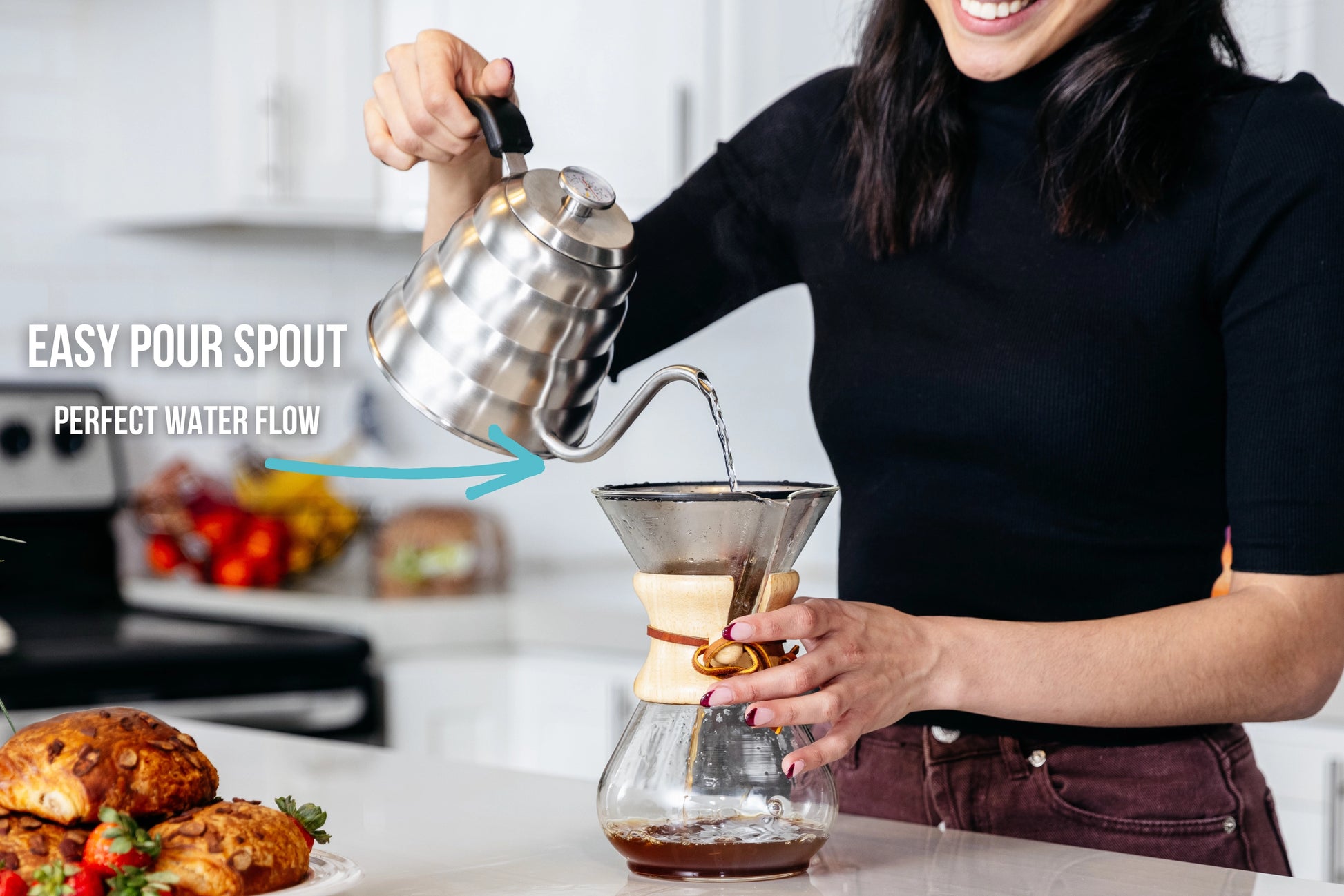 Pour Over Coffee Maker Easy Pour Spout