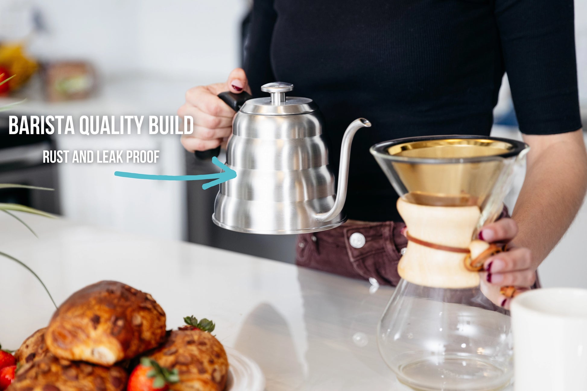 Pour Over Coffee Maker Rust and Leak Proof