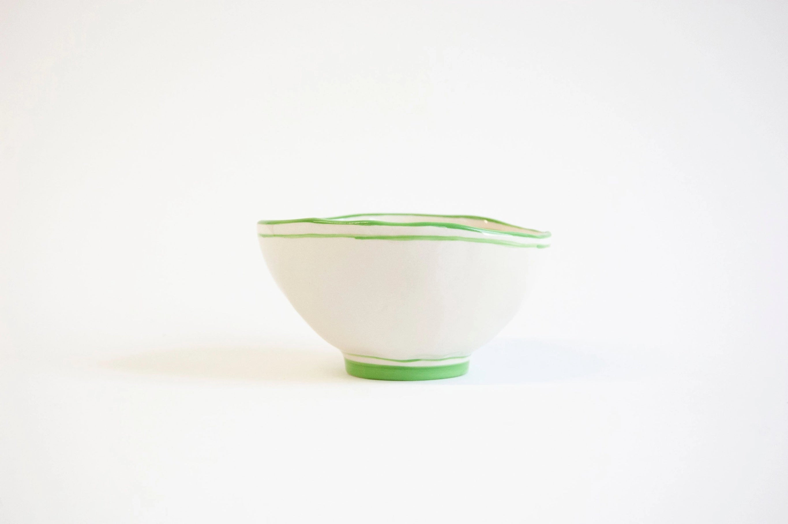 Small Bowls — Green Rimmed Salad and Snack Small Bowls – Laidrey Coffee ...
