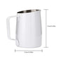 Latte Art Pitcher —Dianoo Espresso Milk Frothing Pitcher for Latte Art, White