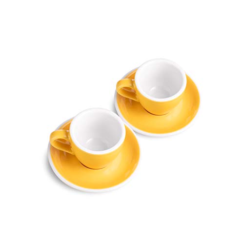 Cusinox White Porcelain Espresso Cup Sets for Espresso Coffee, 2 Oz