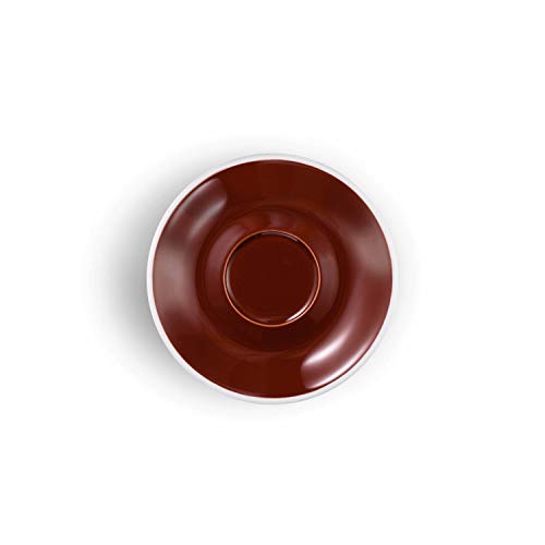 LOVERAMICS Brown Espresso Cups and Saucers Egg Style, 80ml (2.7 oz