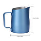 Best Milk Frother Dianoo Espresso Milk Frother Pitcher Stainless Steel Coffee Latte Art Cup, Blue 