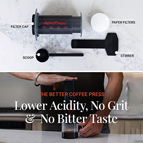 Aeropress Barista Level Portable Coffee and Espresso Maker with Chamber, Plunger, and Filters