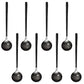 Black Stainless Steel Spoon Set — 8 Pack Stainless Steel Espresso Spoons for Coffee, Sugar, Dessert, Ice Cream, Soups