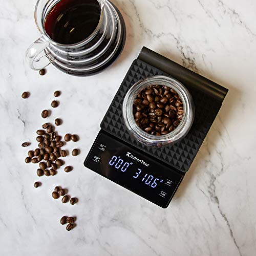 KitchenTour White Espresso Scale and Coffee Scale with Timer -Precisio –  Laidrey